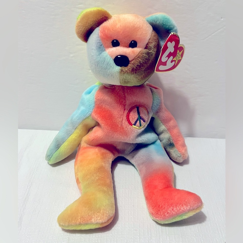 Ty Beanie Baby Peace Bear | 1996 | Rare | Retired | Mint with Tag